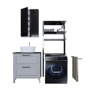 Vanity and Washing machine set