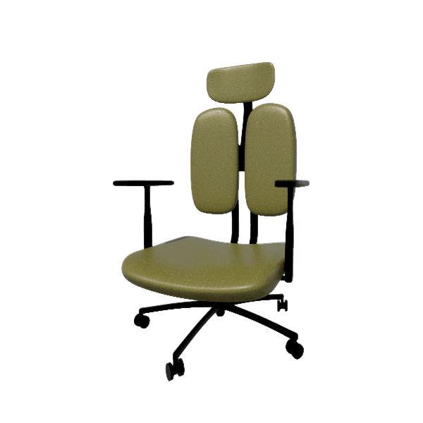 Double back chair green