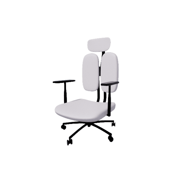 Double back chair White